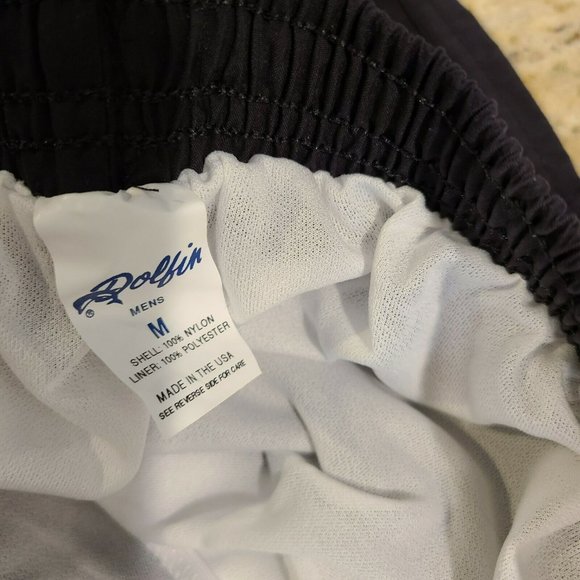 Dolfin Black Nylon Drawstring Lined Liner Pocket Swim Run Shorts Trunks Men’s M - Picture 6 of 11